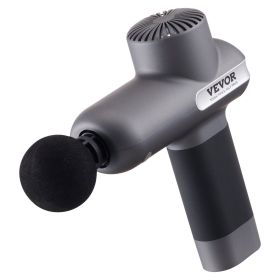 VEVOR Mini Massage Gun, Percussion Muscle Massage Gun for Athletes - with 5 Speed Levels & 6 Massage Heads, 7.4V 2500mAh Batteries