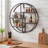 Decorative Circular Metal Wall Mounted Shelf for Display