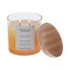 (4 pack)and Lemon Balm and Cedar Scented 2-Wick Ombre Jar Candle 12oz.