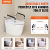 VEVOR Toilet Safety Rail, 300LBS Capacity Toilet Seat Frame, Adjustable Width Fit Most Toilets, Easy Installation