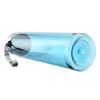 18oz Turquoise Plastic Water Bottle with Stainless Steel Screw Top & Carry Strap – Wide Mouth, BPA-Free