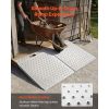 Threshold Ramp for Doorways, 29.5 x 24.3 in, Platform Aluminum Wheelchair Ramp, Non-Slip Door Threshold Ramps, 750 lbs Load Capacity, for Home Steps