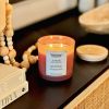 (2 pack) Almond Koa Wood Scented 2-Wick Frosted Jar Candle 12oz.