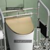 Stand Alone Toilet Safety Frame, Toilet Rails with Adjustable Height Width, 300lb Grab Bar with Suction Cups, Storage, Padded Handles for Elderly