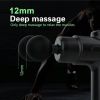 (ICR-Black)Massage Gun Deep Tissue Percussion Massager for Athletes,Handheld Body Back Muscle Massager Gun with 8 Massage Heads