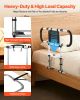 VEVOR Bed Rail for Elderly, Foldable & Extendable Bedside Assist Rail with Side Handles & PU Handrail