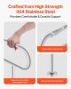 VEVOR Toilet Safety Rail, 31.5 Inch U-Shaped Handicap Grab Bar, 304 Stainless Steel Senior Safety Pole, Toilet Grab Bars with Anti-Slip Handle