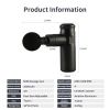 Workout Relaxation, Black Muscle Massage, Portable Body Pain Relief, Percussive Gun Deep Tissue with 4 Adjustable Speeds and 4 Heads