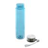 18oz Turquoise Plastic Water Bottle with Stainless Steel Screw Top & Carry Strap – Wide Mouth, BPA-Free