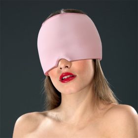 Gel Cold Headache Ice Cap Migraine Relief Cap Stress Relax Pain Head Hot Cold Therapy Cold Pack Eye Mask Ice Hat Massage Tool (Ships From: China, Color: Pink-Double)