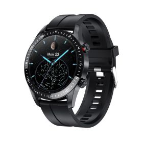 GT2 smart watch Bluetooth 1.32 inch call custom dial Heart rate Blood pressure Blood oxygen L13 (colour: Black glue)