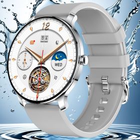2025 New Ultra-Thin Smart Watch for Men and Women – Answer Calls, IP67 Waterproof, Heart Rate & Sleep Monitor, Multi-Sport Mode, Health Tracker (Color: Silver)