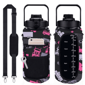 Trucker Camo® 64 oz Travel Water Bottle (Color: Hot Pink)