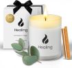 Soy Healing Candle for Cleansing, Energy Renewal | Aromatherapy with Eucalyptus, Pine, Sage & Mint | 50 Hour Burn