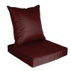 Outdoor Seat Cushion Set Waterproof Patio Furniture Cushion and Back Pillow Fade Resistant Deep Seat Set Chair Pad with Removable Cover for Chair Sofa