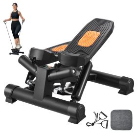 VEVOR Stair Stepper, Mini Stepper for Exercise at Home, Hydraulic Fitness Twist Stepper with Resistance Bands, Full Body Workout Cardio Equipment (Stride Adjustable or Not: No, Motion Mode: Twisting Motion)
