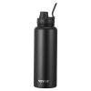 VEVOR 40 oz Insulated Water Bottle, Stainless Steel Camping & Hiking Hydration Flask with Wide Mouth Lid, Sports Coffee Cup Double Walled, Leakproof