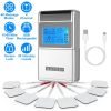 4 Channel TENS Unit Muscle Stimulator Rechargeable Digital TENS Muscle Massager with 48 Modes 20 Intensity Levels 8 Pads Timer