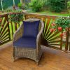 Outdoor Seat Cushion Set Waterproof Patio Furniture Cushion and Back Pillow Fade Resistant Deep Seat Set Chair Pad with Removable Cover for Chair Sofa