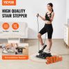 VEVOR Stair Stepper, Mini Stepper for Exercise at Home, Hydraulic Fitness Twist Stepper with Resistance Bands, Full Body Workout Cardio Equipment